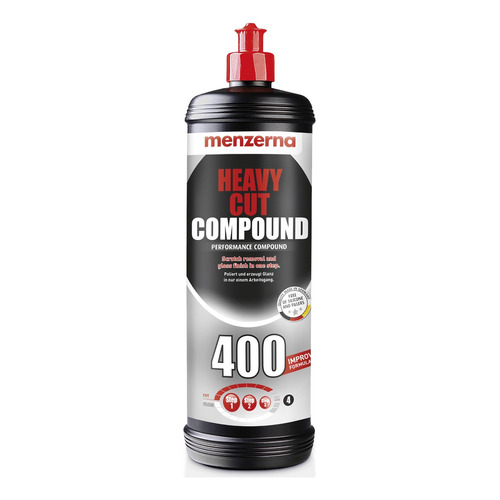 Menzerna 400 Heavy Cut Compound 1 Litro Color Negro