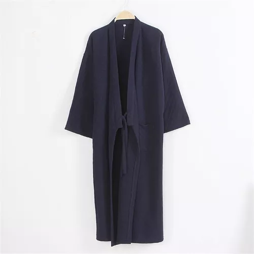 Nuevo Diseño Estilo Japonés Estilo Kimono Largo Bata Hombres 