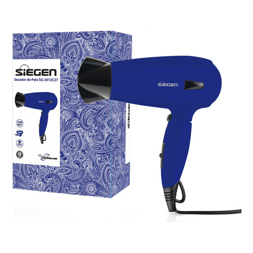 Secador De Pelo Siegen Sg-3012c27 Plegable Color Azul