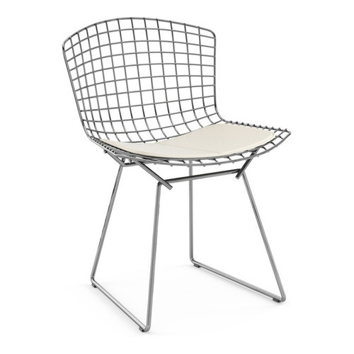 Silla Bertoia Sky + Almohadón - Diseño Cocina Comedor Color De La Estructura De La Silla Cromada