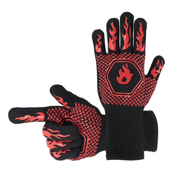 Set 2 Guantes Asado Alta Temperatura Parrillero Cocina - Marca Cukin By Norplat