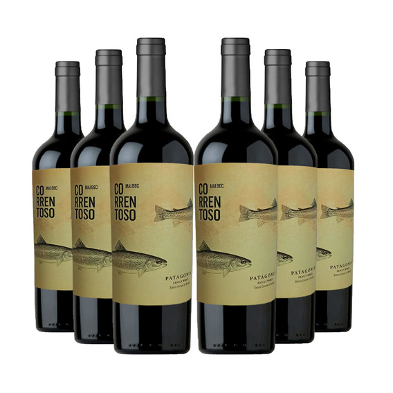 Vinos Tintos Malbec Correntoso Patagonia Premium Caja X6