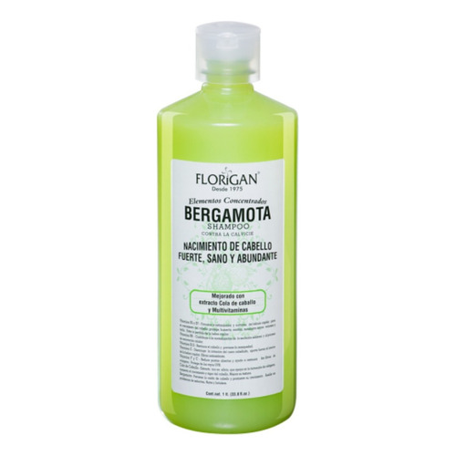 Shampoo De Bergamota, Cola De Caballo Florigan 1 Lt 
