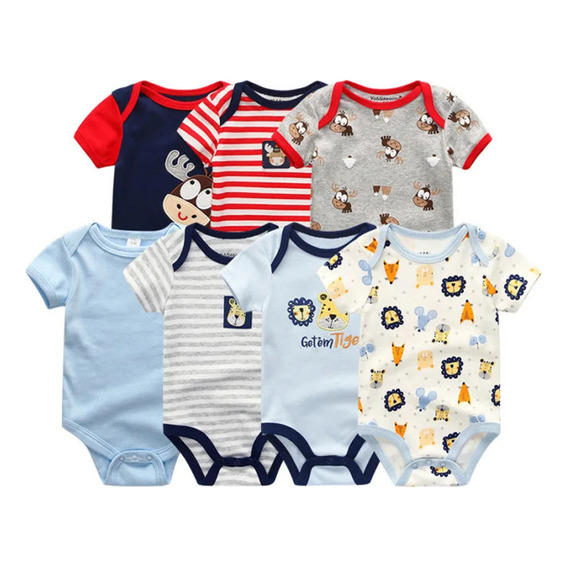 Bodies Manga Corta Carters Bebé Niño Y Niña Set 5 Bodys