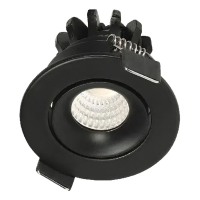 Embutido Optic Negro 6678 3w Calido