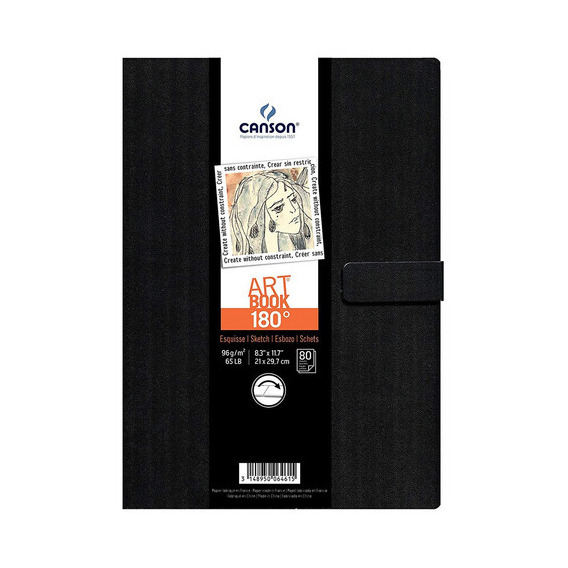Libreta Canson Art Book 180° 96gr 21x29,7cm Color Negro