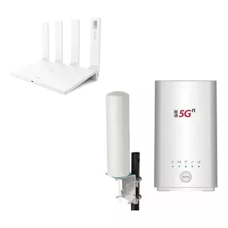 Pack Router 5g  + Antena Exterior+ Router Huawei Ax3 + Chip 