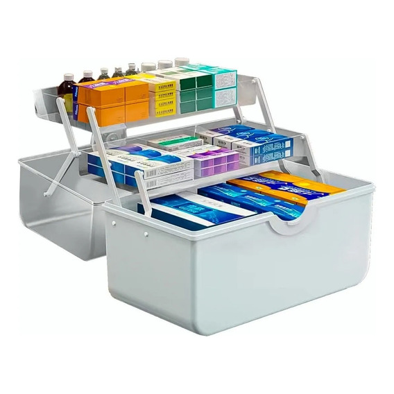 Caja Organizadora Multiuso Plástica Compartimentos Mediana Color Mediano Liso