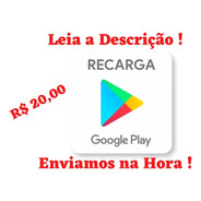 Gift Card - Cartão De Presente - Google Play R$ 20,00