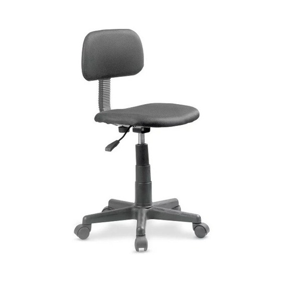 Silla Sin Brazos Pp Malla Negra Color Gris