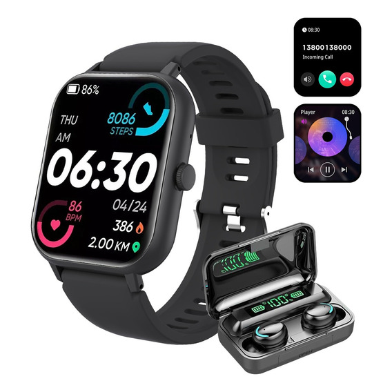 Smartwatch Pulsera Inteligente De 2,01  Para Hombre Y Mujer