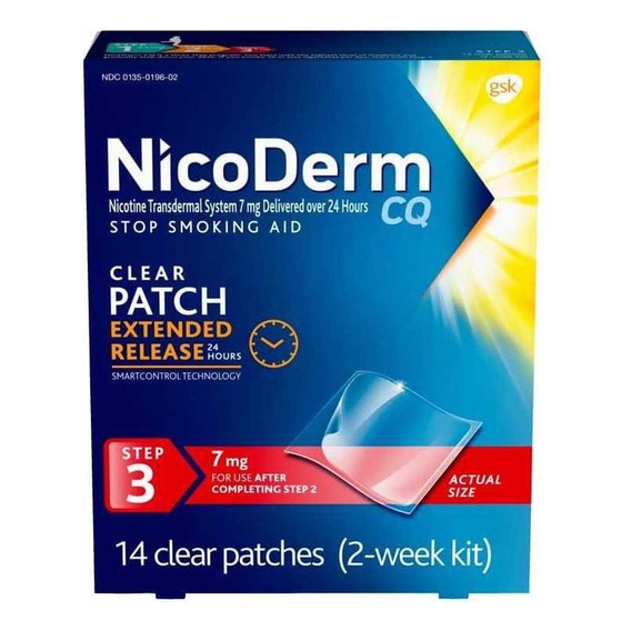 Parches Nicotina Nicoderm Cq Transparentes Paso 3 Original 