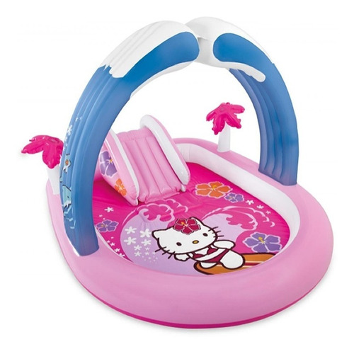 Pileta Inflable Intex Playcenter Kitty 57137 Color rosa y celeste