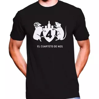 Camiseta Premium Dtg Rock Estampada El Cuarteto De Nos