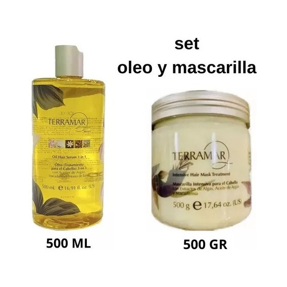 Terramar Óleo 3 En 1 Y Mascarilla Reparadora Jumbo 500 Ml