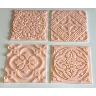 Placas Textura Mayolicas X4 Ceramica, Arcilla, Cocina Masas