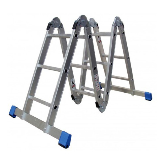 Escalera de aluminio multipropósito Peldaños 706633 gris