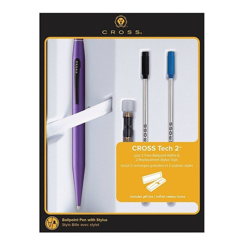 Bolígrafo Cross Tech2 Metallic Purple Color de la tinta Negro Color del exterior Violeta