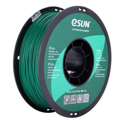 Esun PLA+ filamento 3D 1.75mm color green