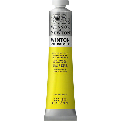 Pintura al óleo Winsor & Newton Winton con cadmio y color limón, 200 ml