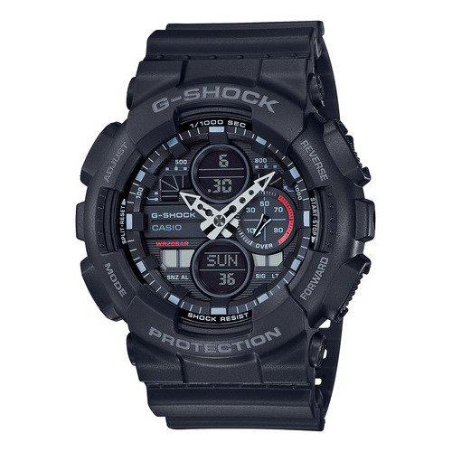 Reloj Hombre Casio Ga-140-1a1dr G-shock Color De La Correa Negro Color Del Bisel Negro Color Del Fondo Negro