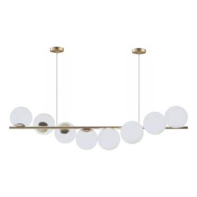 Colgante Espiral 1128 8xe27 Baño Bronce Bocha Opal Bronce