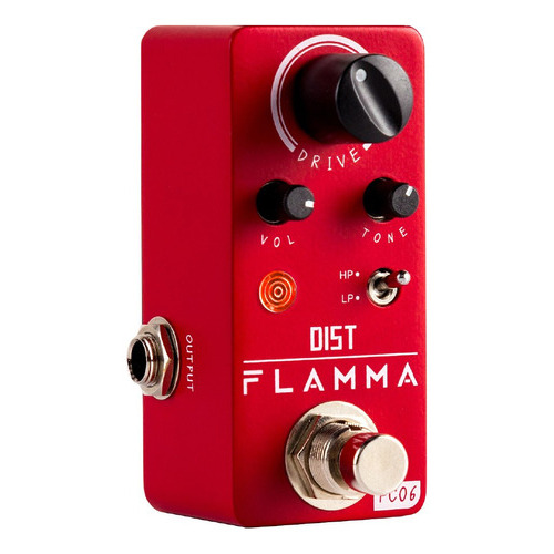 Pedal De Distorsión Hig-low Peak Flamma Fc06 Dist Mini Color Rojo