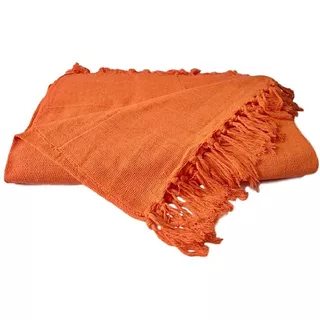 Manta Para Sofá Tipo Capa De Sofá 1,70x2,30 Laranja