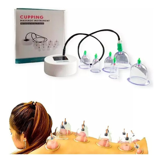 Set Vacumterapia Recargable Terapia Ventosas Copas Al Vacio