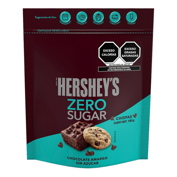 Hershey's Chispas De Chocolate Amargo Sin Azúcar 180g