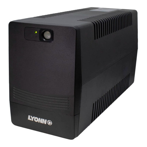 Ups Estabilizador 1500va / 900w Lyonn Led Software 4 Salidas Color Negro