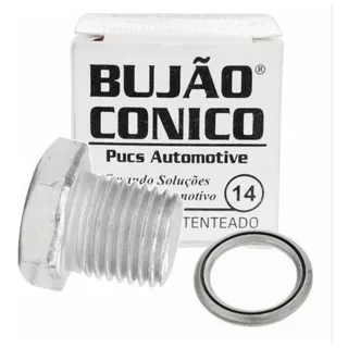 Bujão Cônico C/arruela P/carter Espanado 14mm Fiat,gm,vw Bmw