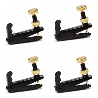 Micro Afinador Violino Svn-03 Preto E Dourado Kit Com 4