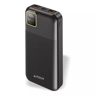 Cargador Portatil Power Bank Aitech Pj0092 Pd+qc3.0 22.5w 10000mah 3 Puertos 