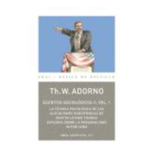 Theodor W. Adorno Escritos sociológicos II Volumen 1 Editorial Akal