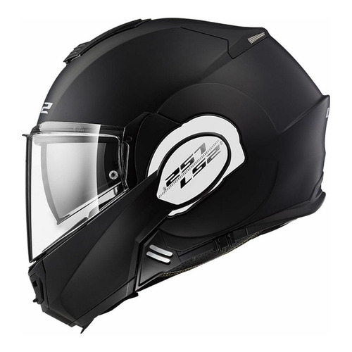 Casco para moto rebatible LS2 Valiant FF399  black solid talle XL 