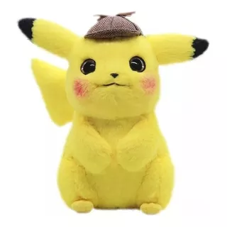 Pelúcia Pokemon Pikachu Detetive 28 Cm