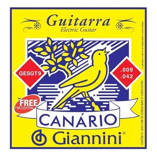 Encordoamento Giannini Gesgt .009/.042 Canário Para Guitarra