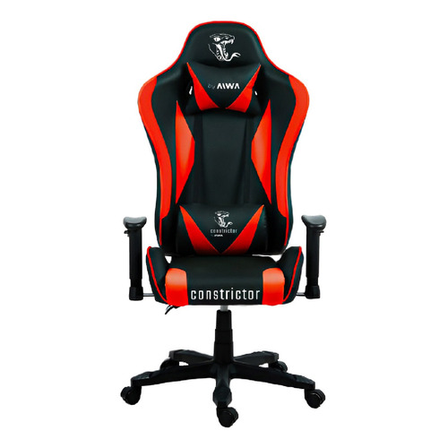 Silla Gamer Reclinable Ergonómica Constrictor Placata Roja Color Rojo Material del tapizado Cuero sintético