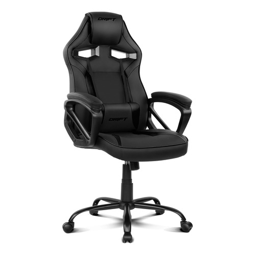 Silla de escritorio Drift DR50 gamer ergonómica  negra con tapizado de cuero sintético