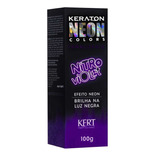 Kit Tintura Kert Cosméticos  Keraton neon colors Tonalizante tom nitro violet para cabelo x 100g