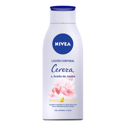  Loción hidratante para cuerpo Nivea Cereza y Aceite de Jojoba en botella 400mL cereza