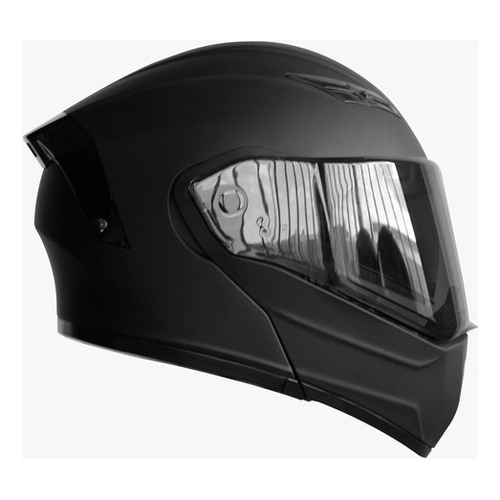 Casco Moto Kov Nebula Abatible Con Gafas Dot Color Negro mate Tamaño del casco XL