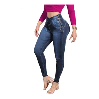 Calça Jeans Levanta Bumbum Bojo Chapa Barriga Cos Modeladora