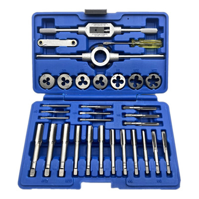 32 Piece Hss Thread And Die Set, M3-m12 Metric Key Cutting