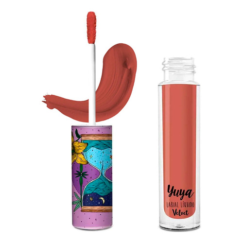 Yuya Labial Liquido Equilibrio 3g Lipstick Larga Duración Color Marrón
