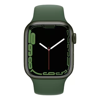 Apple Watch Series 7 (gps, 41mm) - Caja De Aluminio Color Verde - Correa Deportiva Verde Trébol