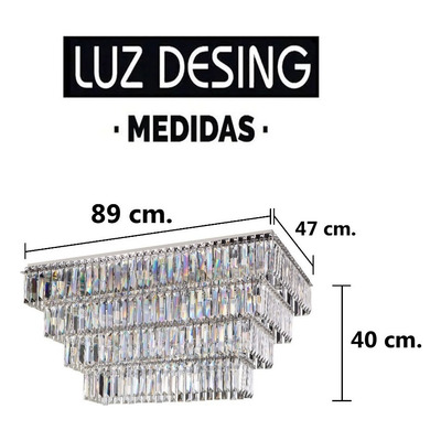 Plafon Cristal Sirius Imperial 32 Luces Control Pal Cuo 