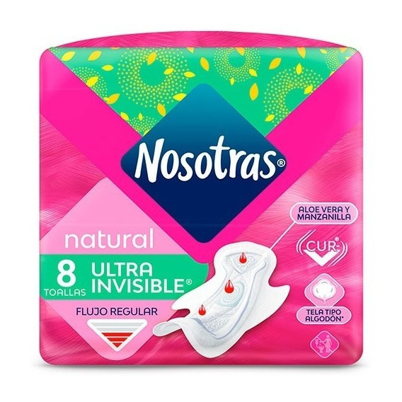 Toalla Higienica Nosotras Natural Ultra Invisible 8 Un Alas