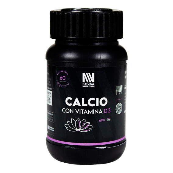 Natural Nutrition Calcio Con Vitamina D3 60c Suplemento 3c
